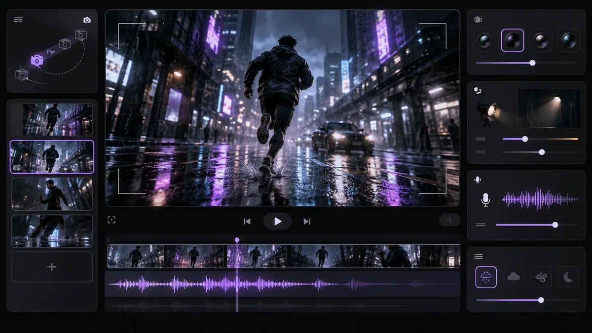 Write an AI video prompt and choose settings